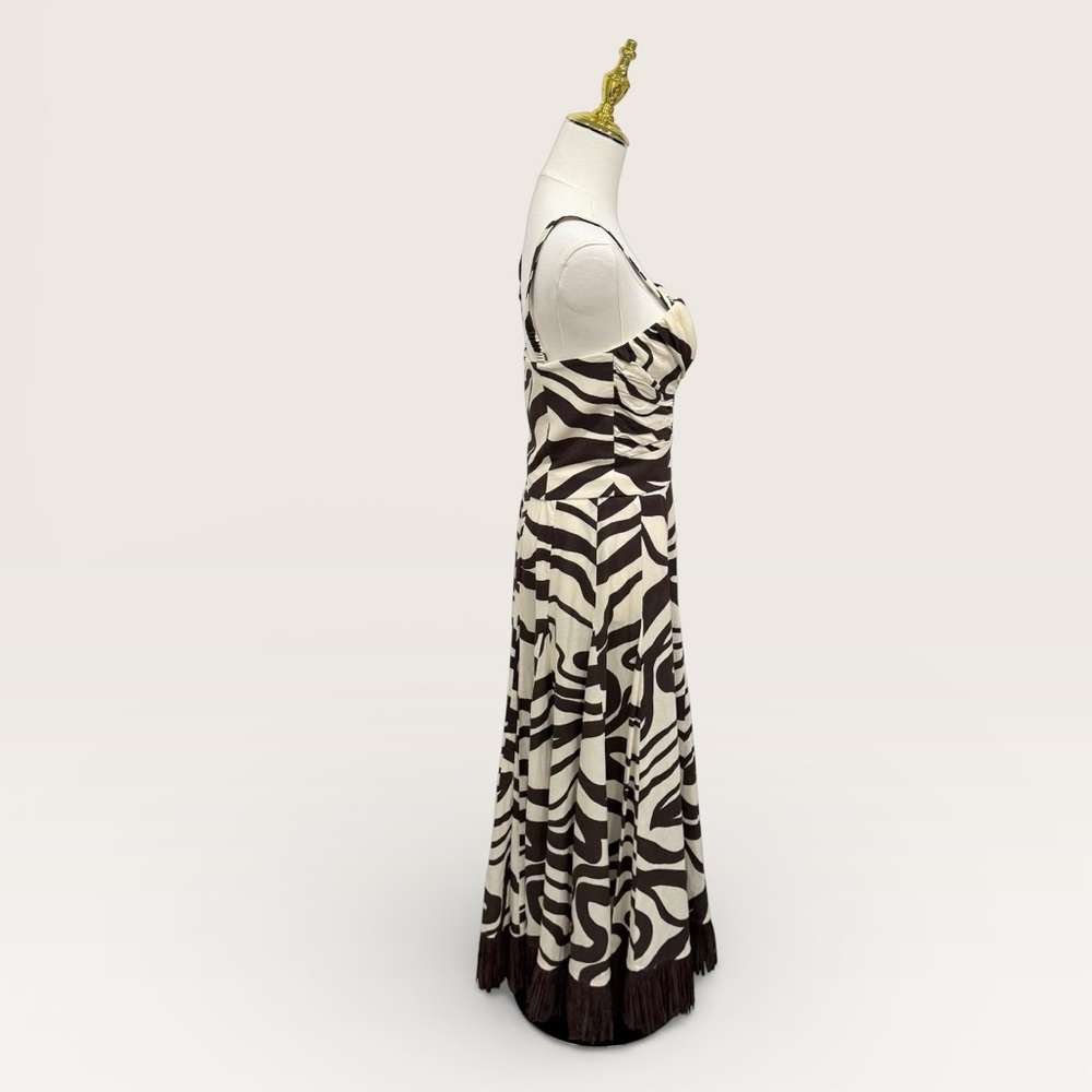 Antonio Melani MG Style Somers Linen Blend Swirl Pattern Maxi Raffia Skirt Set - Picture 8 of 16